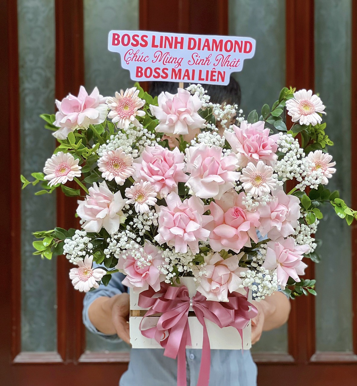 Giỏ hoa đẹp - HG005