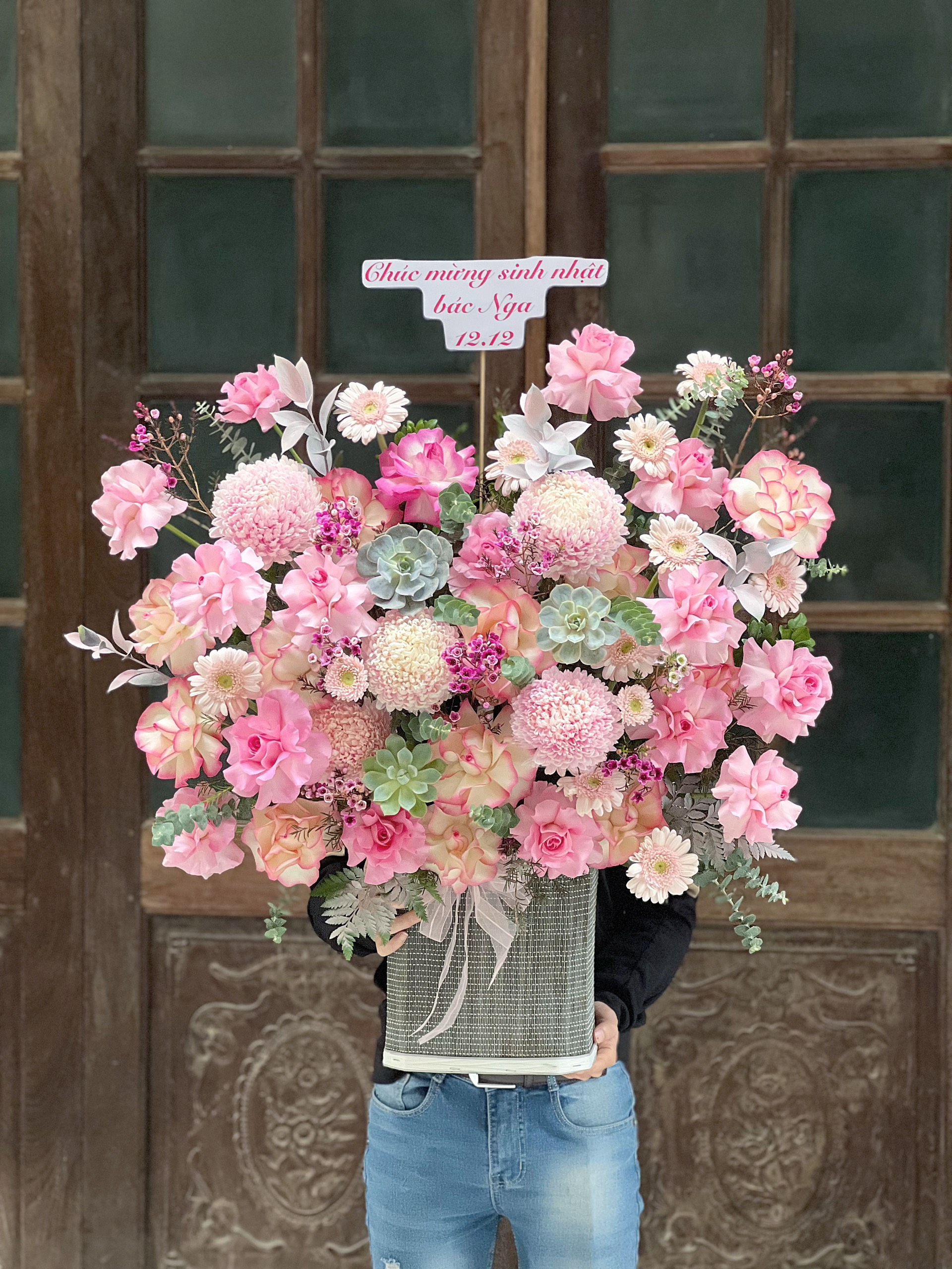 Giỏ hoa đẹp - HG007