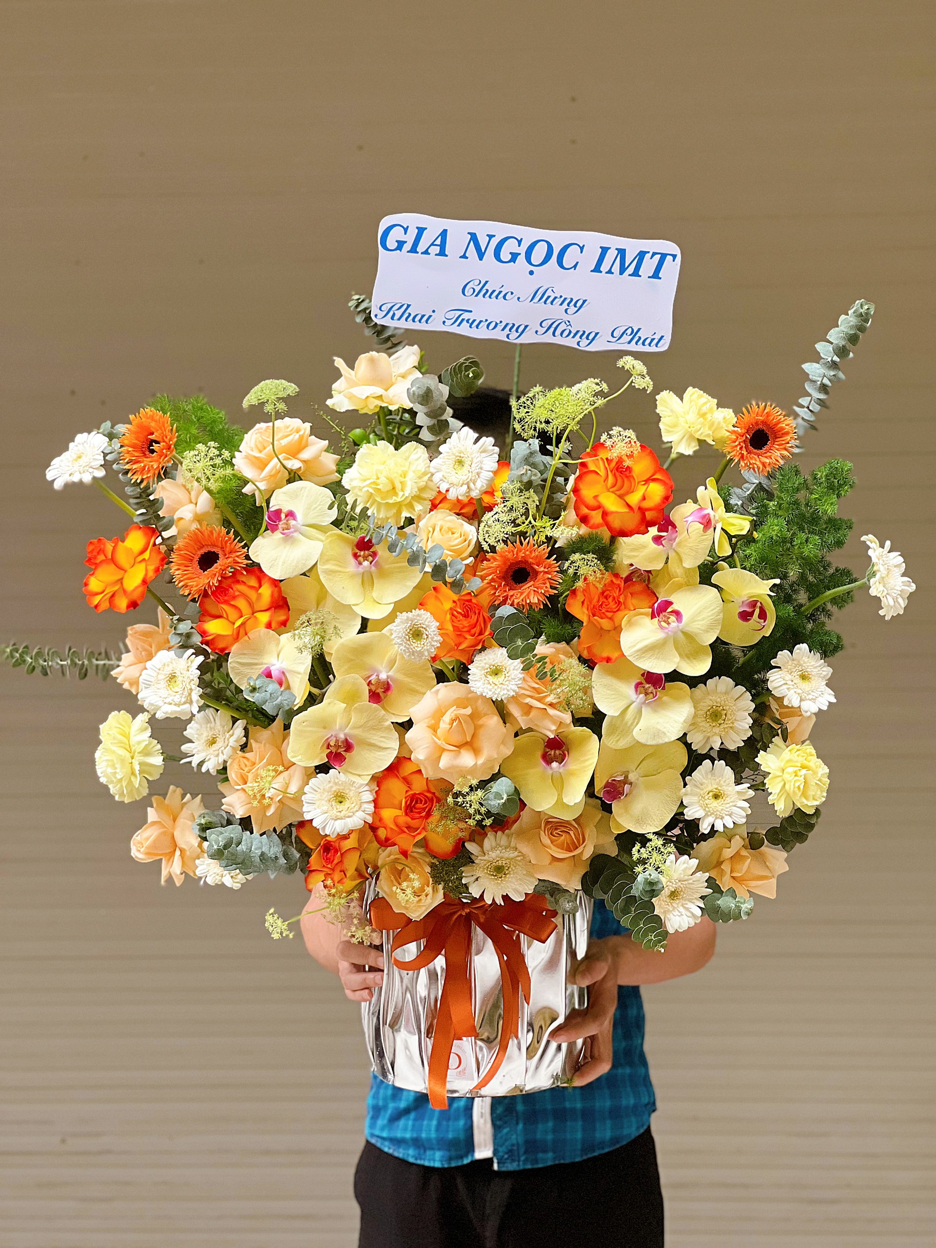 Giỏ hoa đẹp - HG024