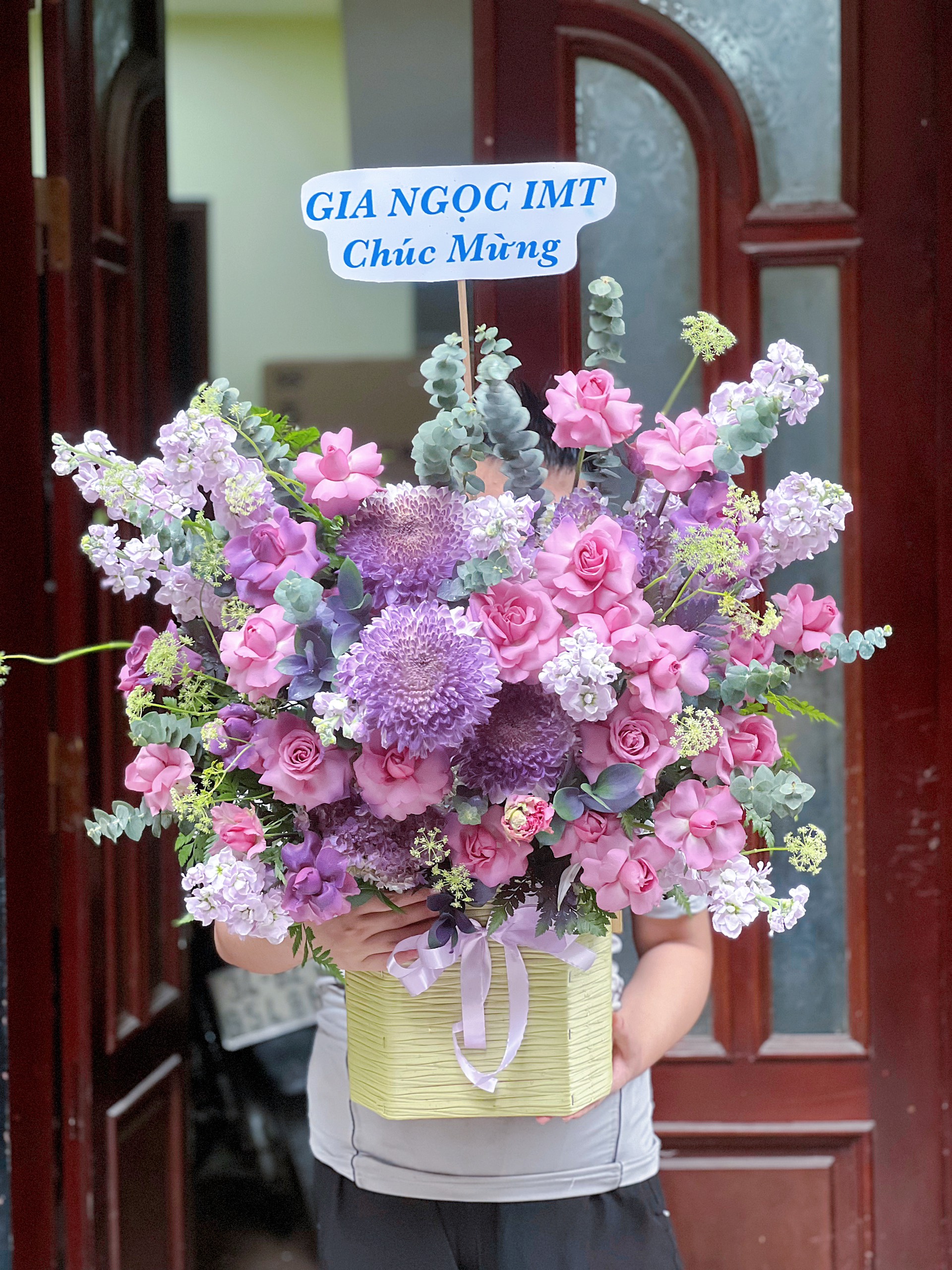 Giỏ hoa đẹp - HG013